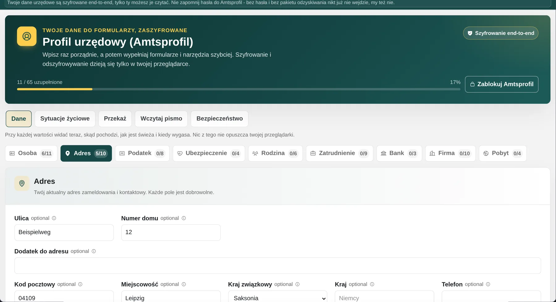 Amtsprofil: Uporządkuj dane. Jeden adres. Nie dziesięć różnych karteczek.